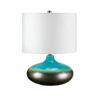 Tischleuchte LARA Türkis Porzellan H:48cm Lampe