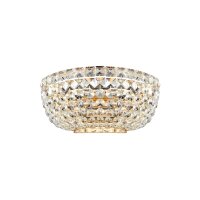 Wandleuchte Metall E14 B: 25,5 cm in Gold 2-flammig