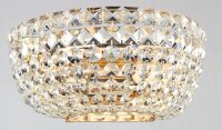 Wandleuchte Metall E14 B: 25,5 cm in Gold 2-flammig