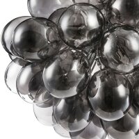 Pendelleuchte Rauchglas Metall G9 50 cm breit Modern