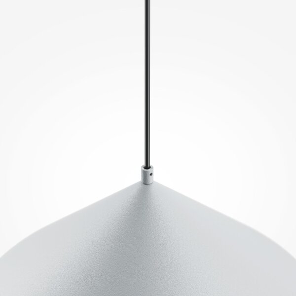 Hängelampe Metall E27 Ø 35 cm rund H: max. 318 cm Grau
