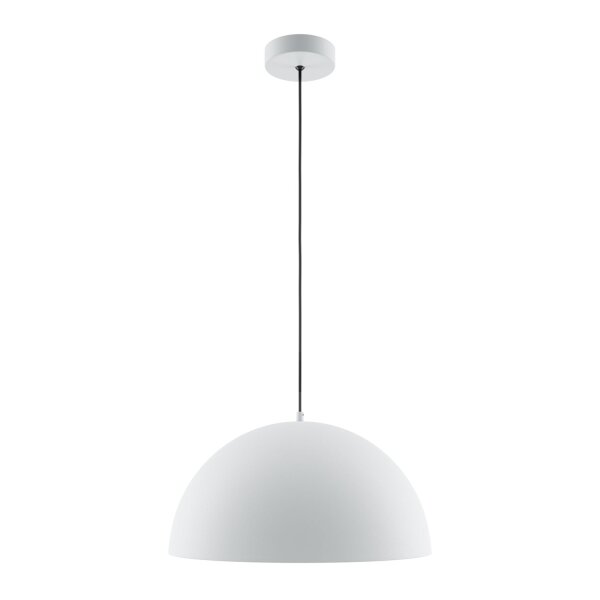 Hängeleuchte Metall rund D: 35 cm H: max. 320 cm Weiß