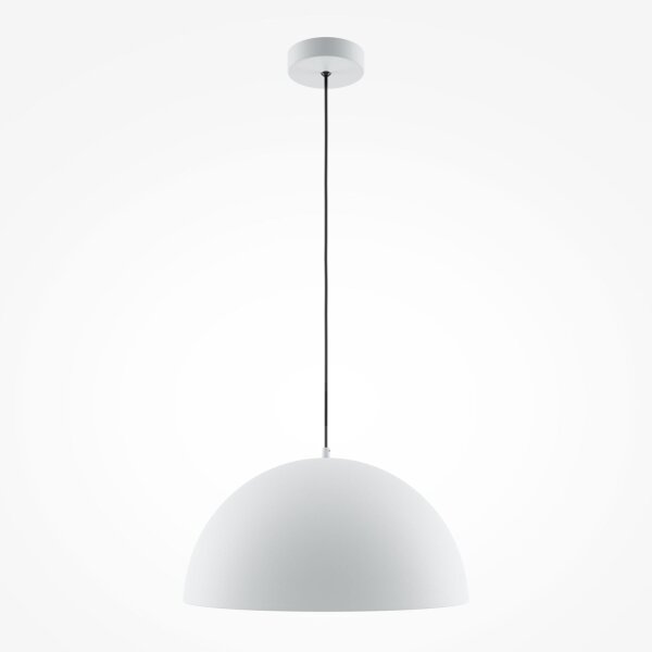 Hängeleuchte Metall rund D: 35 cm H: max. 320 cm Weiß
