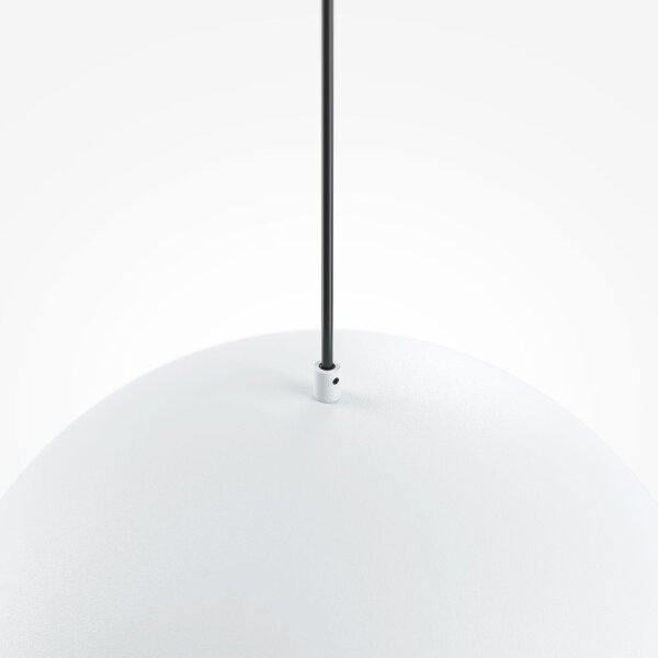 Hängeleuchte Metall rund D: 35 cm H: max. 320 cm Weiß