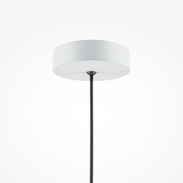 Hängeleuchte Metall rund D: 35 cm H: max. 320 cm Weiß