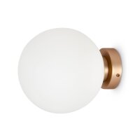 Spiegelleuchte Metall Glas Ø 20 cm in Gold...