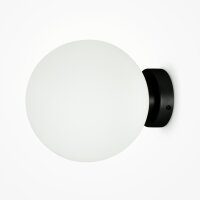 Spiegelleuchte Metall Glas rund Ø 20 cm Schwarz...