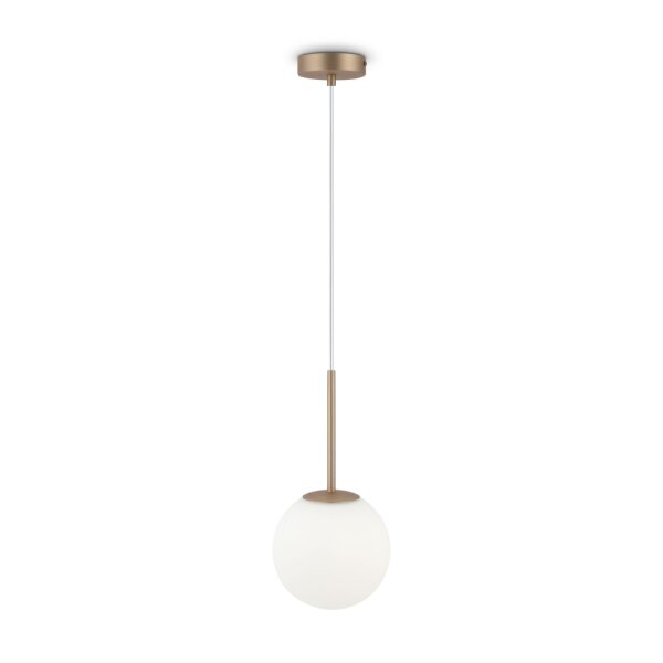 Hängeleuchte Metall Glas Ø 18 cm rund H: max. 180 cm