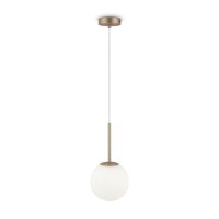 H&auml;ngeleuchte Metall Glas &Oslash; 18 cm rund H: max. 180 cm