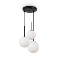 H&auml;ngelampe Metall Glas E14 40 cm breit H: max. 222,5 cm