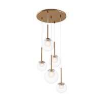 Pendelleuchte Metall Glas G9 Ø 58 cm H: max. 344,1 cm