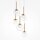 Pendelleuchte Metall Glas G9 Ø 58 cm H: max. 344,1 cm