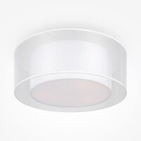 Deckenlampe Metall Stoff E27 rund D: 52 cm Weiß Modern
