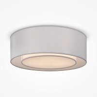 Deckenlampe Metall Stoff rund Ø 52 cm Chrom Hellgrau