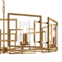 Kronleuchter Metall Glas D: 87,5 cm rund in Gold E14