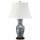 Nachttischlampe mit Stoff Schirm 56,5cm in Nickel Creme