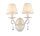 Wandleuchte Metall Stoff 35 cm hoch Beige Weiß E14