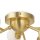Deckenleuchte Glas Metall G9 60 cm breit in Gold Weiß