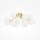 Deckenlampe Glas Metall G9 75 cm breit in Gold Weiß