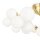 Deckenlampe Glas Metall G9 75 cm breit in Gold Weiß