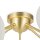 Deckenlampe Glas Metall G9 75 cm breit in Gold Weiß