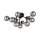 Deckenlampe Metall Rauchglas B: 60 cm Schwarz G9 Modern