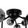 Deckenlampe Metall Rauchglas B: 60 cm Schwarz G9 Modern