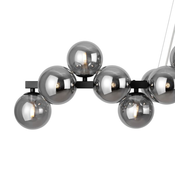 Pendelleuchte Rauchglas Metall G9 H: max. 133,9 cm