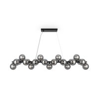 Pendelleuchte Rauchglas Metall G9 H: max. 133,9 cm