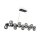 Pendelleuchte Rauchglas Metall G9 H: max. 133,9 cm