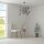 Pendelleuchte Metall Rauchglas B: 65 cm Chrom Rauchgrau