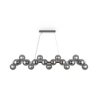 Hängeleuchte Metall Rauchglas H: max. 133,9 cm G9 HILDA