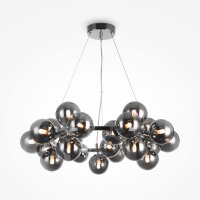 Hängeleuchte Metall Rauchglas G9 69 cm breit Modern