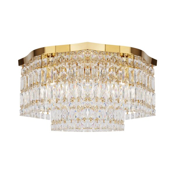 Deckenlampe Metall E14 45 cm breit in Gold rund INGA