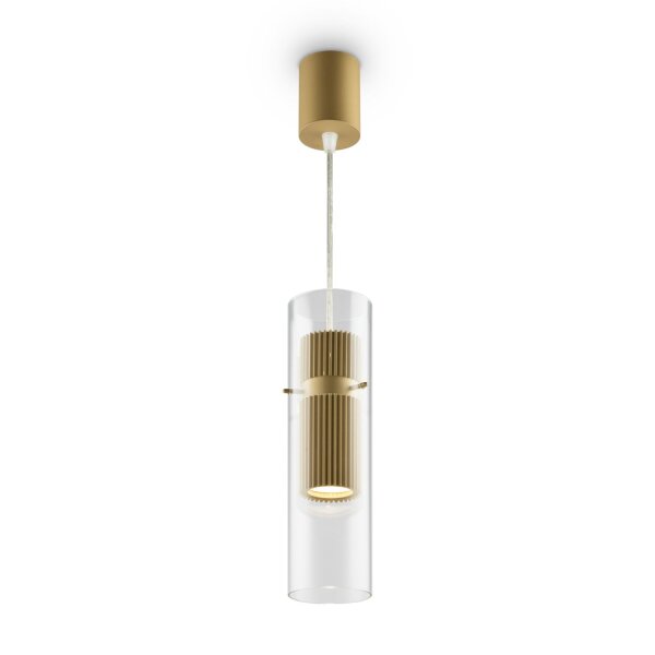 Hängelampe Aluminium Glas GU10 Ø 8 cm H: max. 170 cm