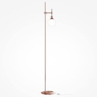Stehleuchte Metall Glas 155 cm in Messing Weiß E14...