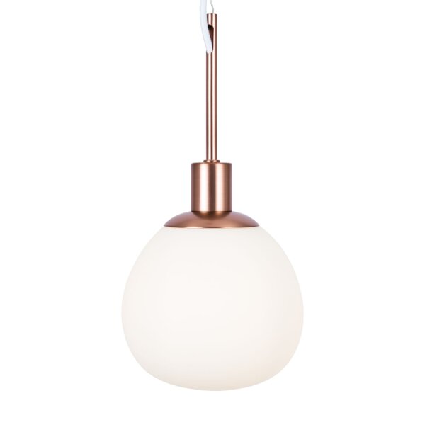 Hängelampe Metall Glas rund D: 15 cm H: max. 153 cm E14