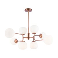 Deckenlampe Metall Glas E14 96 cm breit in Messing...