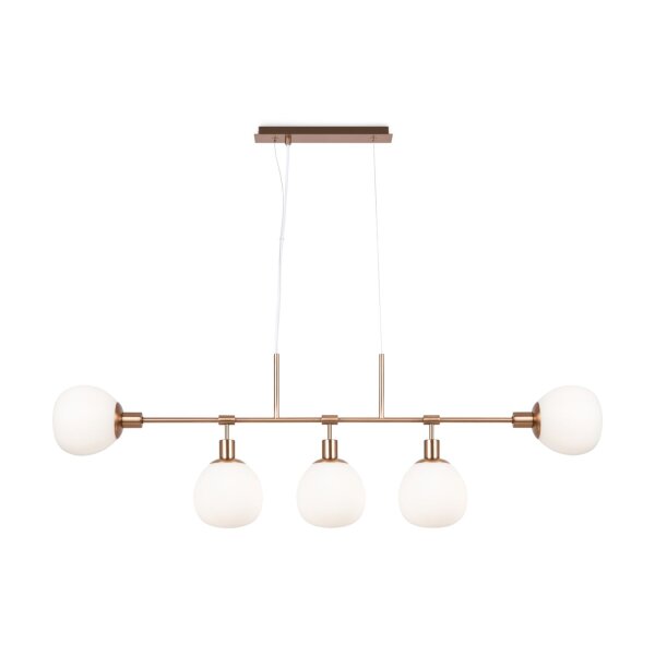 Hängeleuchte Glas Metall E14 H: max. 149,3 cm Modern