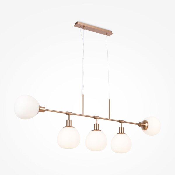 Hängeleuchte Glas Metall E14 H: max. 149,3 cm Modern