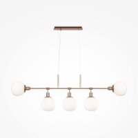 Hängeleuchte Glas Metall E14 H: max. 149,3 cm Modern