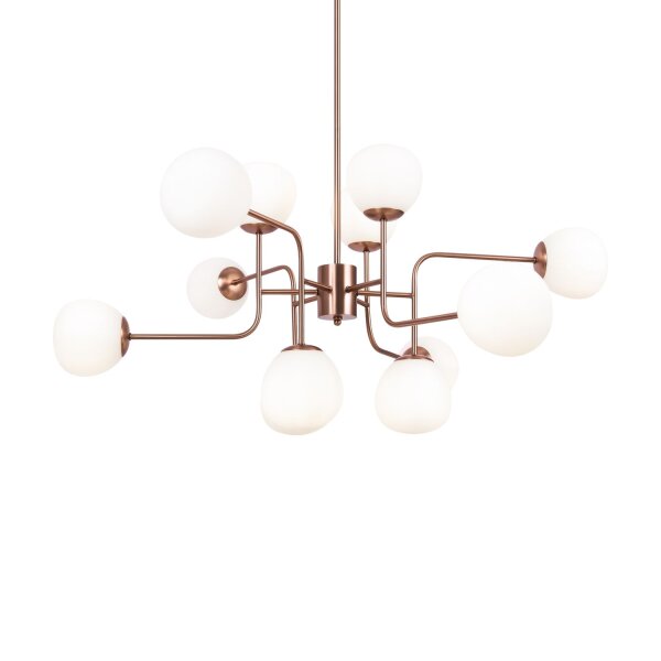 Pendelleuchte Metall Glas H: max. 140 cm E14 Modern