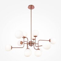 Pendelleuchte Metall Glas H: max. 140 cm E14 Modern