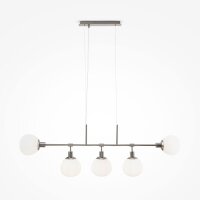 Hängeleuchte Metall Glas H: max. 149,3 cm Nickel...