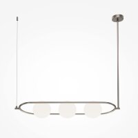 Pendelleuchte Metall Glas E14 H: max. 137 cm 3-flammig