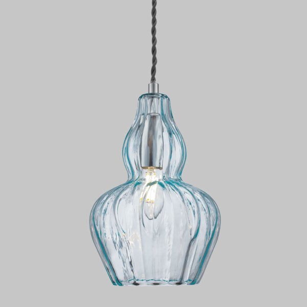 Hängeleuchte Glas Metall E14 rund Ø 16 cm Modern