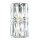 Wandlampe Metall Glas 25 cm hoch Chrom E14 länglich