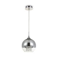 Hängeleuchte Metall Glas Ø 20 cm rund H: max....