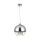 Hängeleuchte Metall Glas Ø 30 cm H: max. 105 cm Nickel