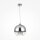 Hängeleuchte Metall Glas Ø 30 cm H: max. 105 cm Nickel